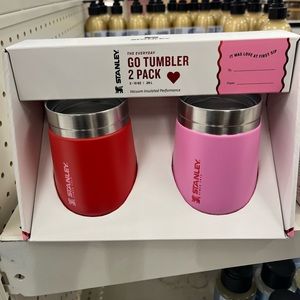 STANLEY / TARGET Valentine's Day Red & Pink GO TUMBLER 2 PACK 10 OZ NEW NIB